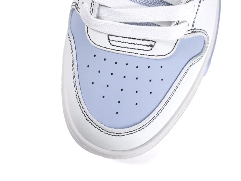 Off-White Out Of Office OOO Low-Top Sneakers White Blue Toe Box Detail