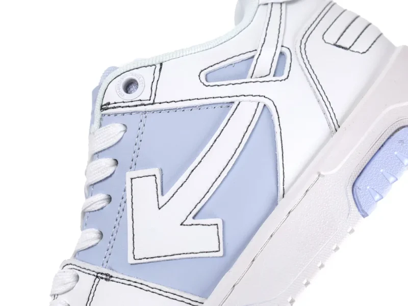 Off-White Out Of Office OOO Low-Top Sneakers White Blue Arrow Logo Detail