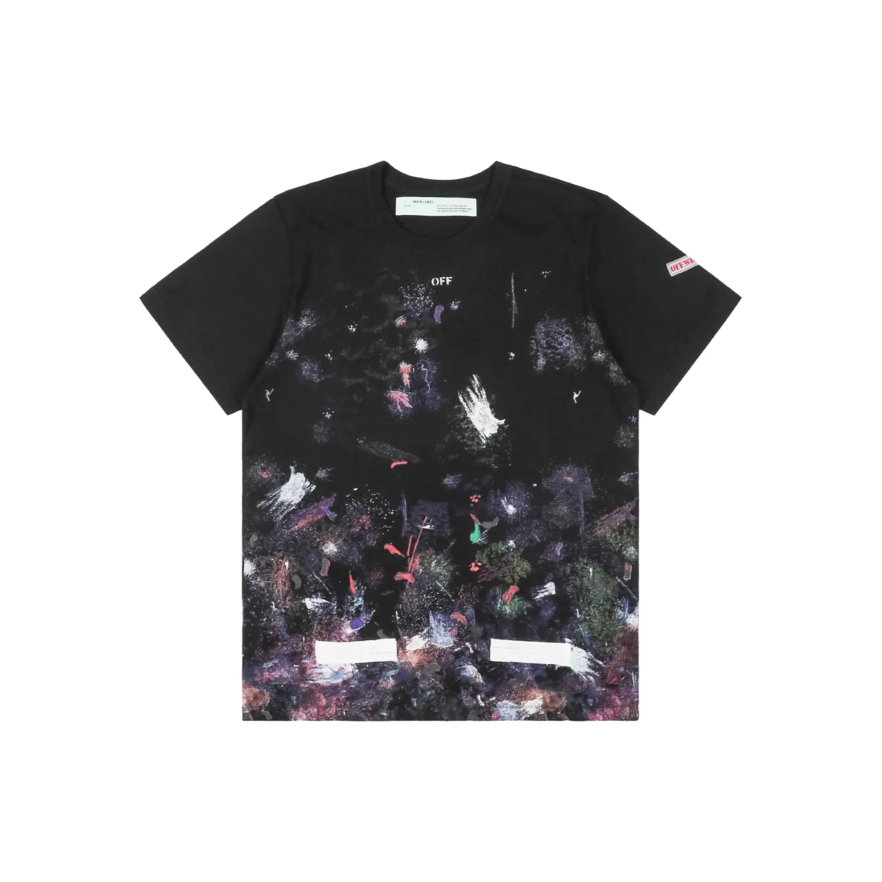 Off-White Starry Sky Fireworks Splatter Embossed Arrow T-Shirt