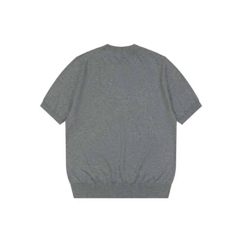 Back of RL Jacquard Pony Logo T-Shirt Color Gray