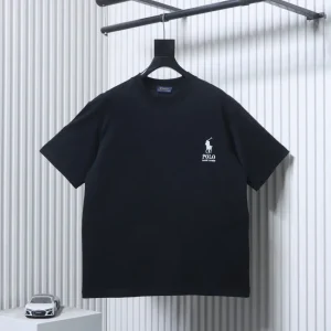 RL Lauren Big Pony Tatami Back Embroidery T-Shirt Color Black