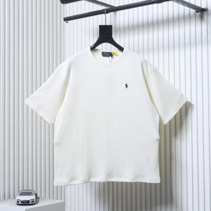 RL Waffle Knit Embroidered Logo T-Shirt