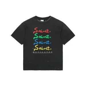 Saint Michael Colorful Signature Logo T-Shirt