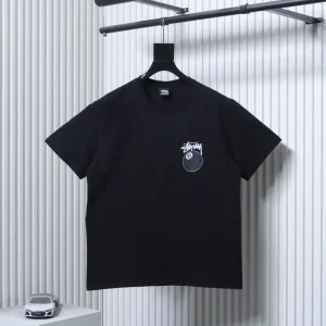 Stussy Black 8 Ball Print Short Sleeve T-Shirt Color Black