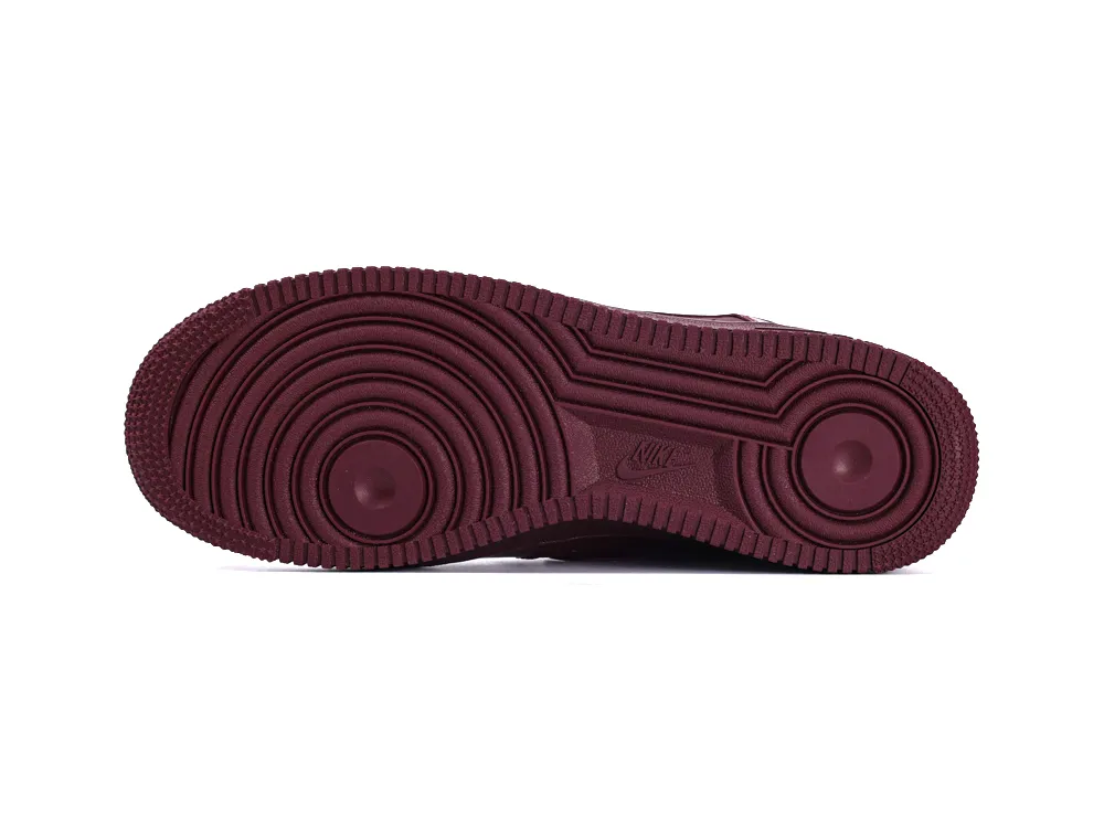 Syna x Air Force 1 '07 Dark Beetroot and Red Oxide outsole detail