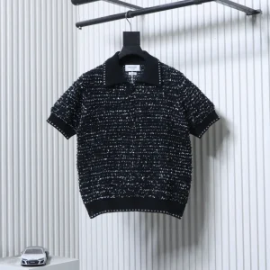 TB Tweed Jacquard Knit Polo T-Shirt
