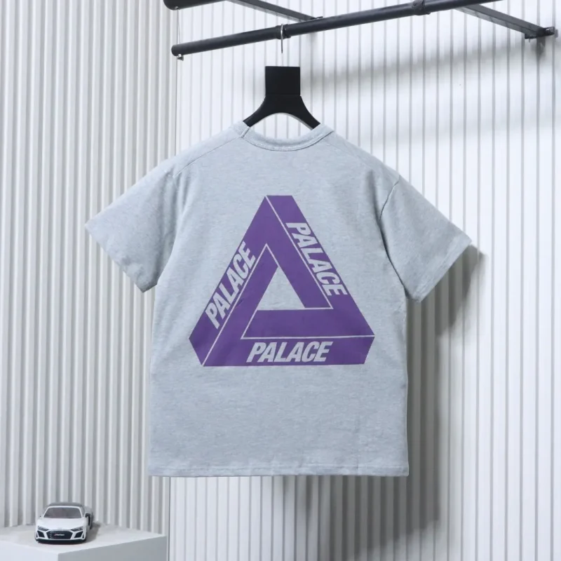 Back of TNF x Palace Purple Label Logo T-Shirt Color Gray