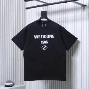 Well Done Cracked Logo Print T-Shirt Color Black
