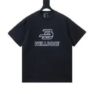 Well Done Online Data Style Damaged Letter Print T-Shirt Color Black