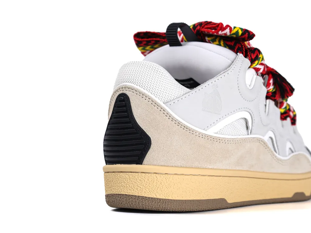 Lanvin Curb Sneakers White Black Gum Heel Detail