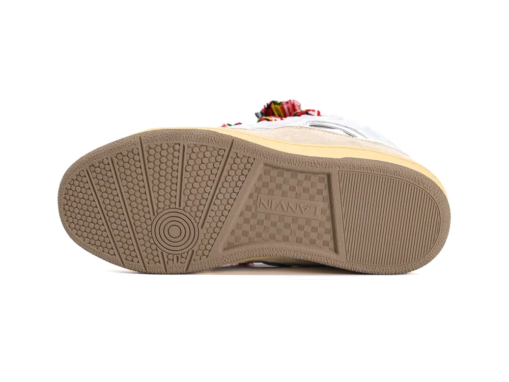 Lanvin Curb Sneakers White Black Gum Rubber Outsole Pattern Detail