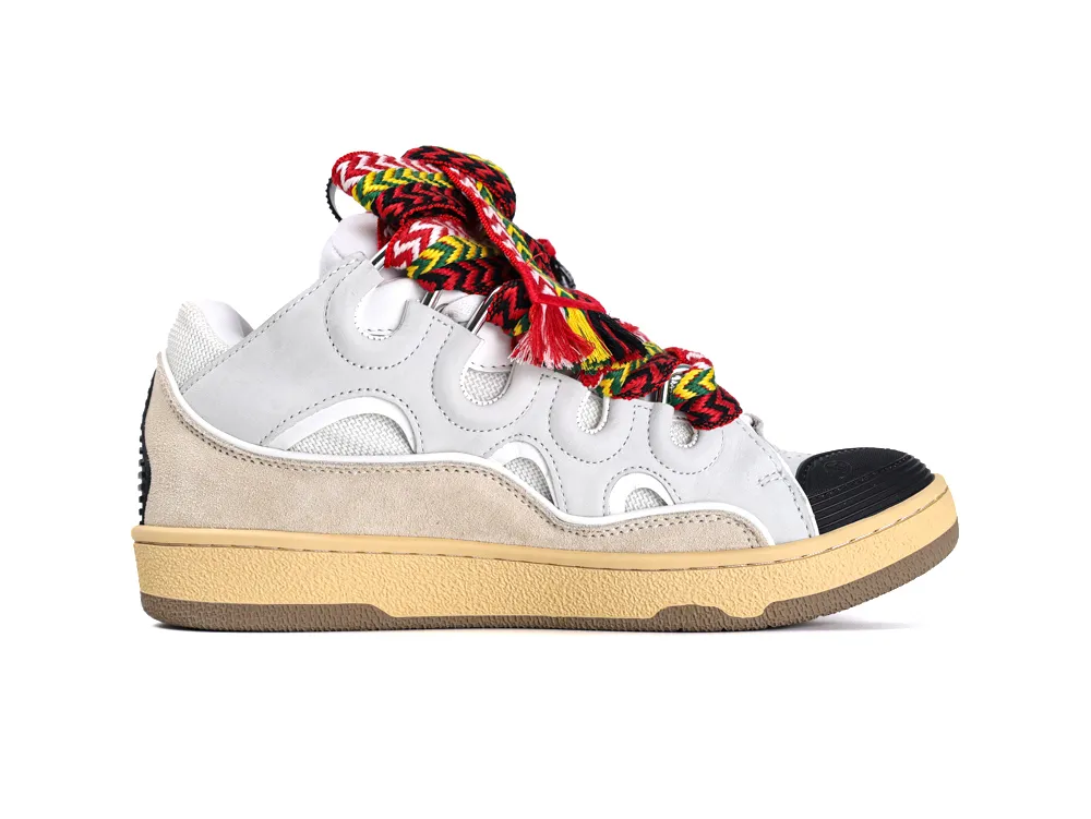 Lanvin Curb Sneakers White Black Gum Right Side View
