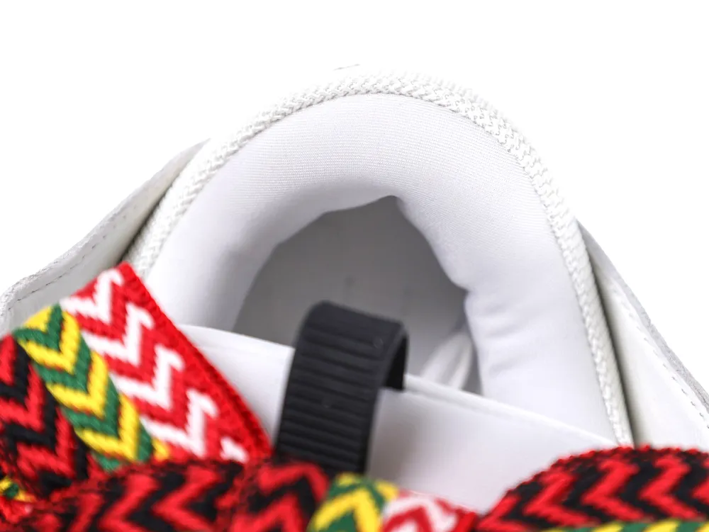 Lanvin Curb Sneakers White Black Gum Padded Collar Interior Detail