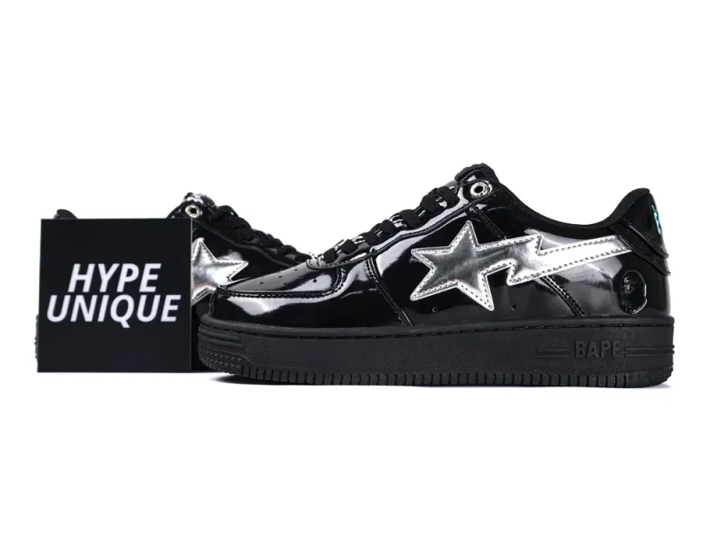 A Bathing Ape x Solebox Bape Sta "Tokyo Lights" (Patent Black)