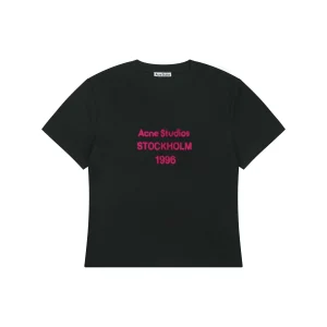 Acne 1996 Flocked Logo T-Shirt