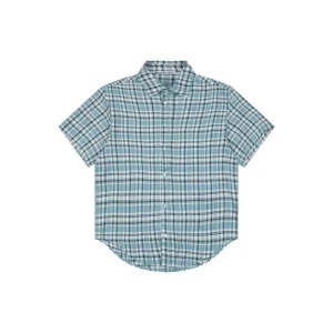 Acne Blue & White Plaid T-Shirt