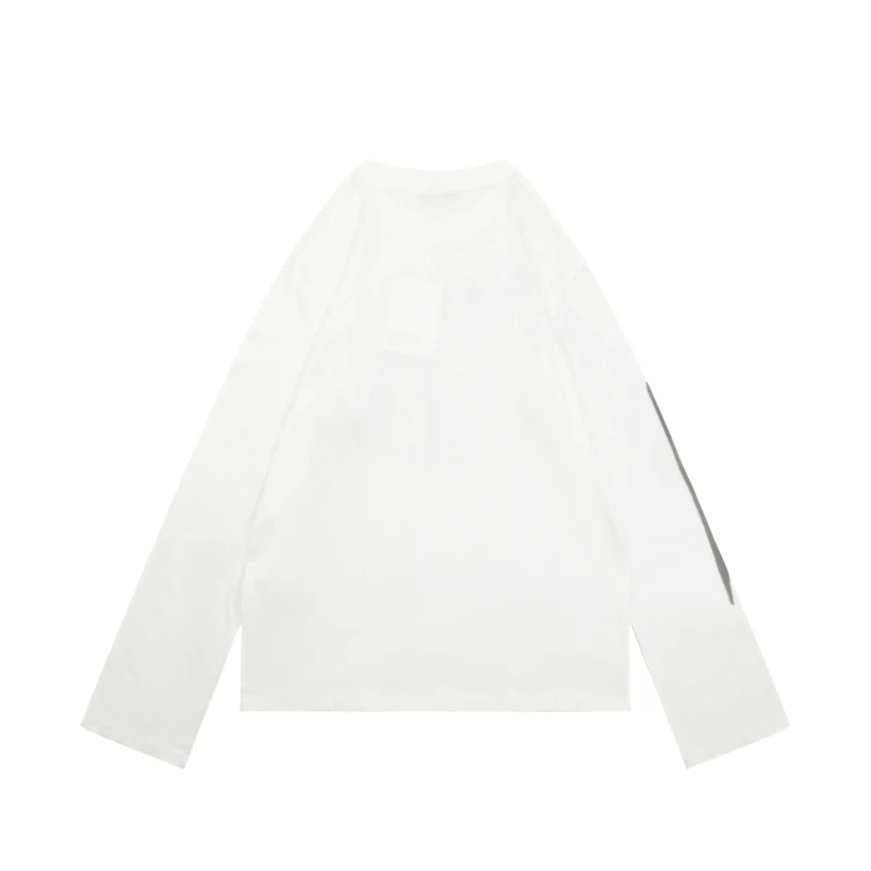 Back Acne Oversized Logo Print Long Sleeve Shirt