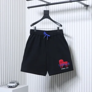 Anniversary Lion Flocked Appliqué Shorts