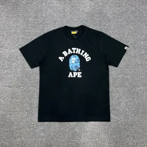 BAPE Honeycomb Camo Ape Head Logo Print Cotton T-Shirt