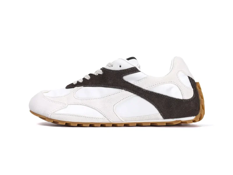 BV Orbit Flash Sneakers Optic White & Espresso Left Side View
