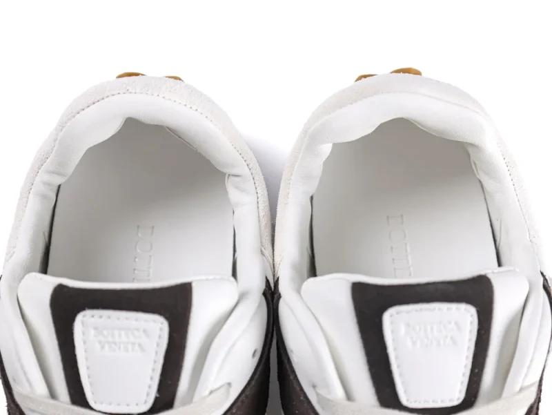 BV Orbit Flash Sneakers Optic White & Espresso Mouth Detail