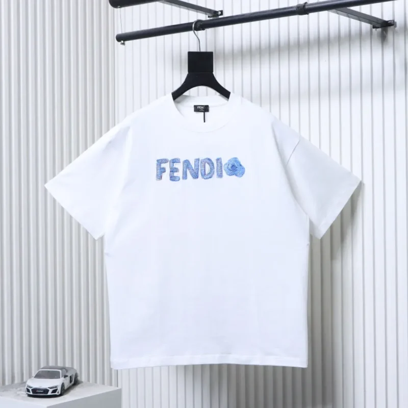 Blue Embroidered Logo T-Shirt
