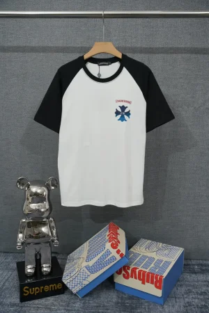 CH Blue Floral Cross Raglan T-Shirt