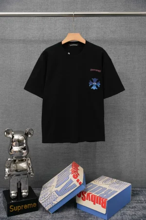 CH Blue Gradient Cross Logo Pocket T-Shirt