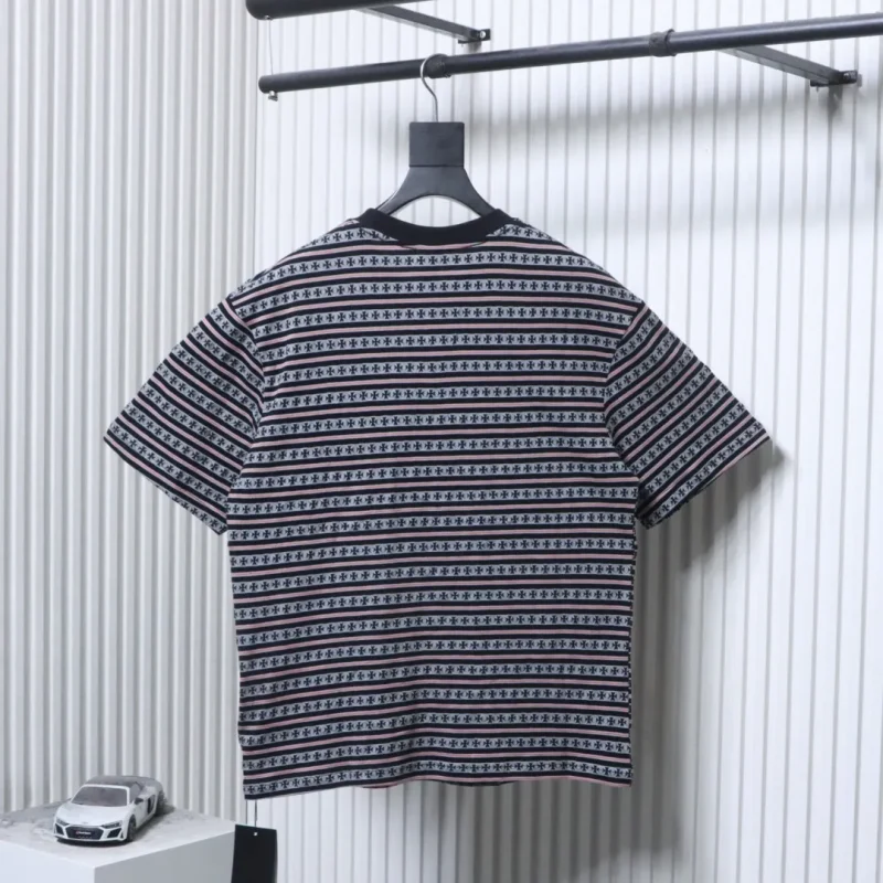 Back CH Cross Striped Oversized T-Shirt