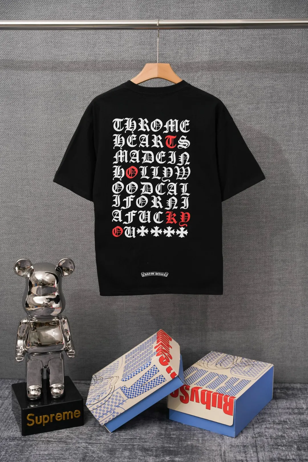 Back CH Gothic Letter Pocket T-Shirt