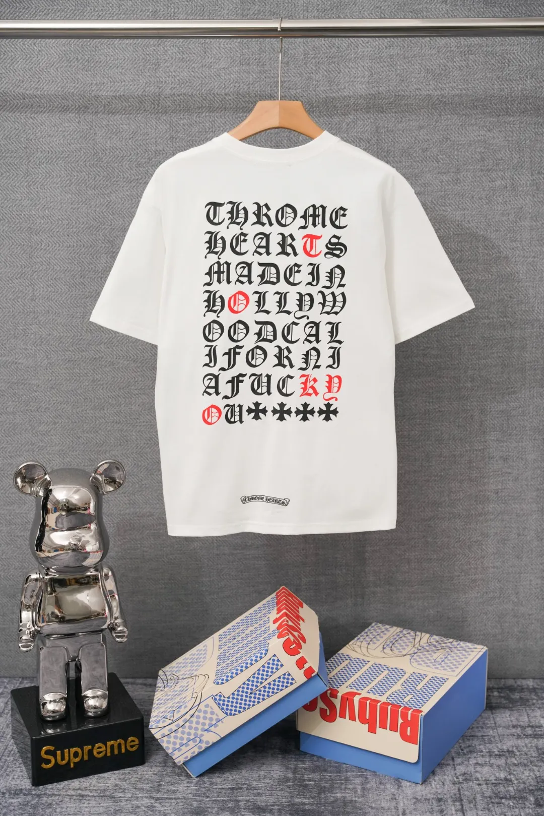 Back CH Gothic Letter Pocket T-Shirt