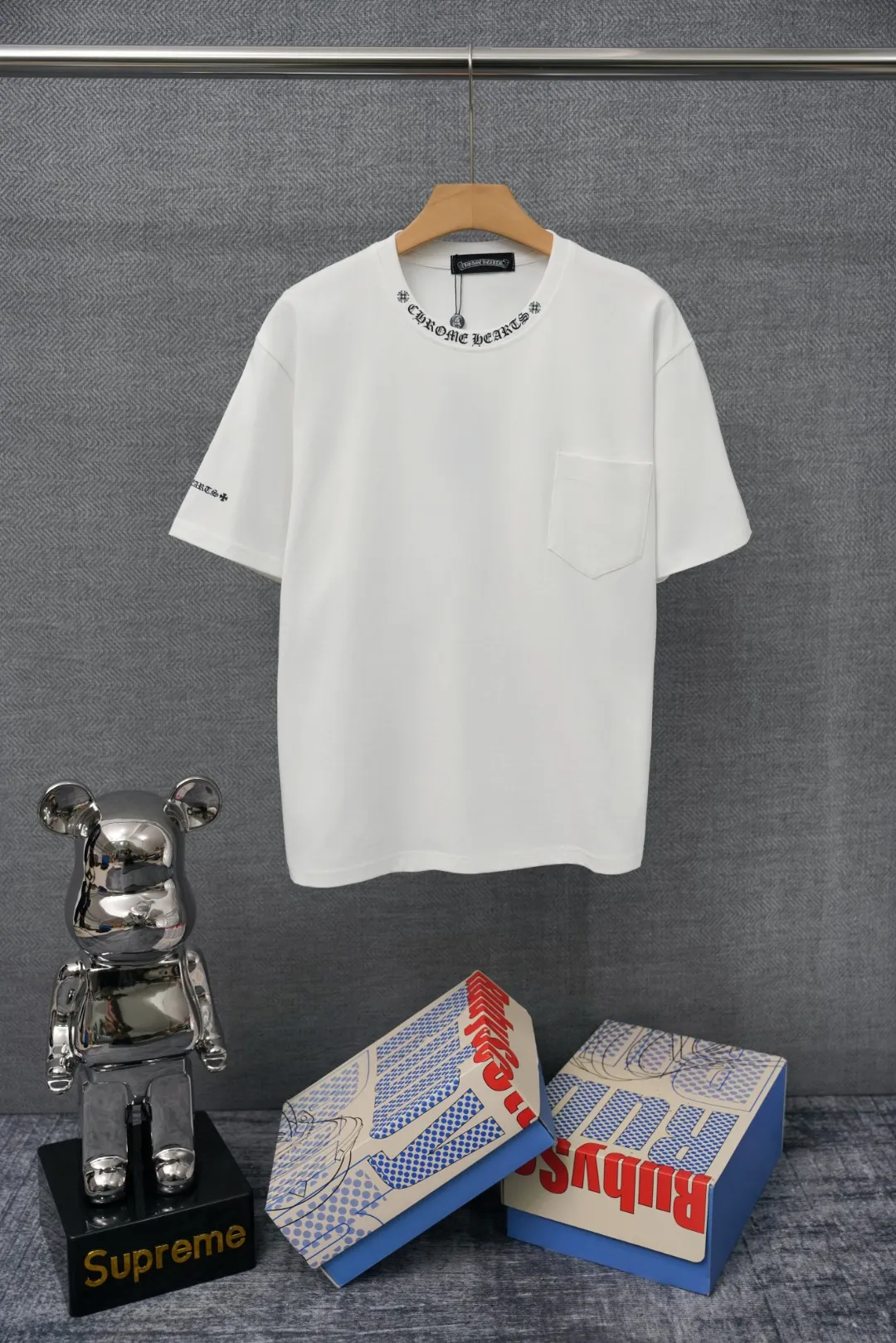 CH Gothic Neck Logo Pocket T-Shirt