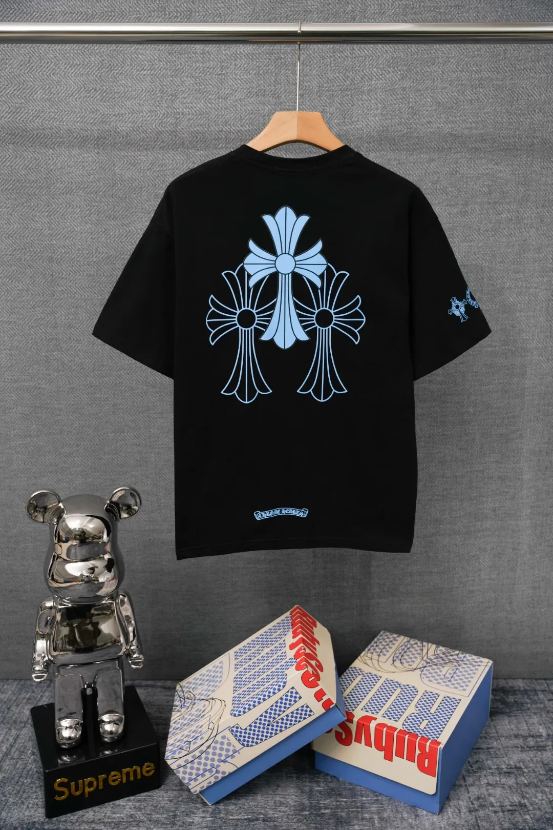 Back CH Light Blue Triple Cross Pocket T-Shirt