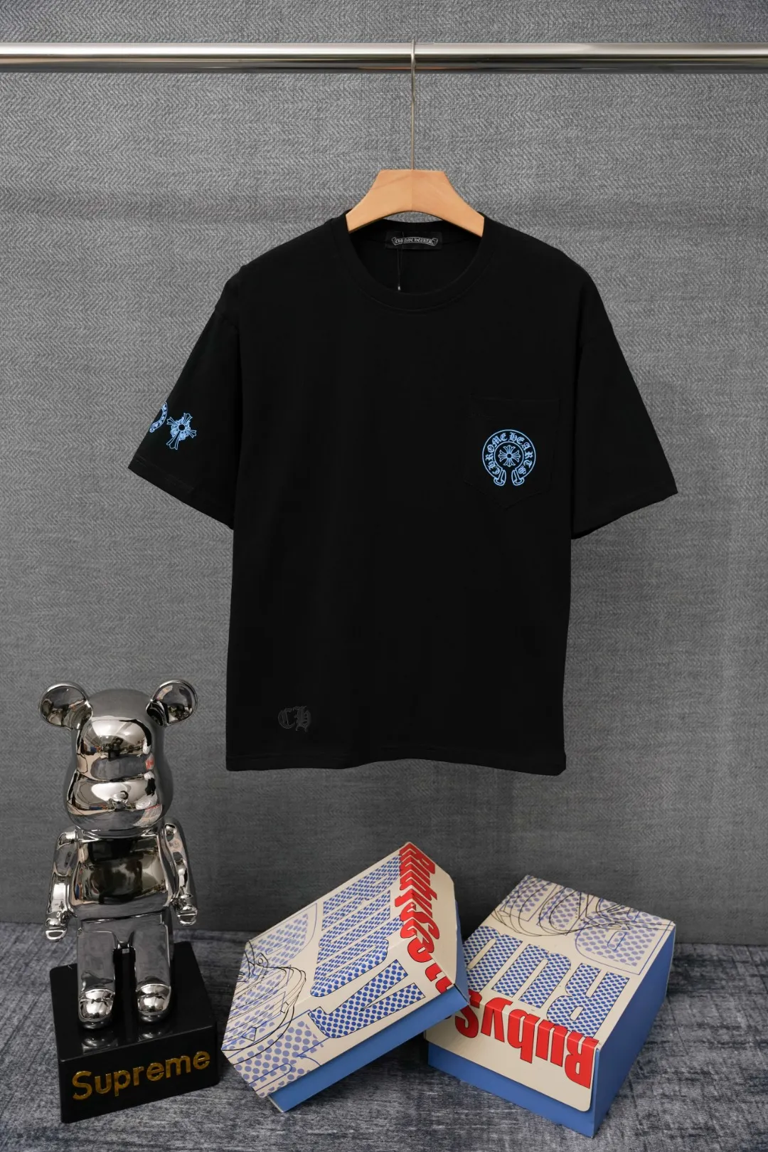 CH Light Blue Triple Cross Pocket T-Shirt