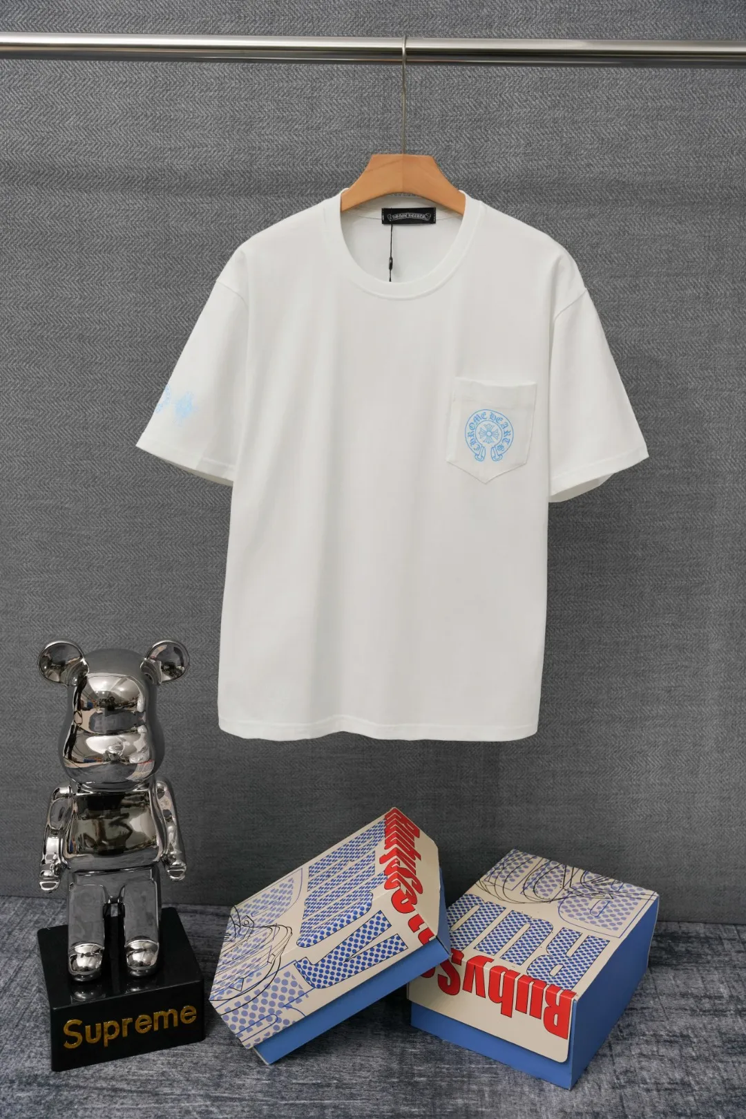 CH Light Blue Triple Cross Pocket T-Shirt