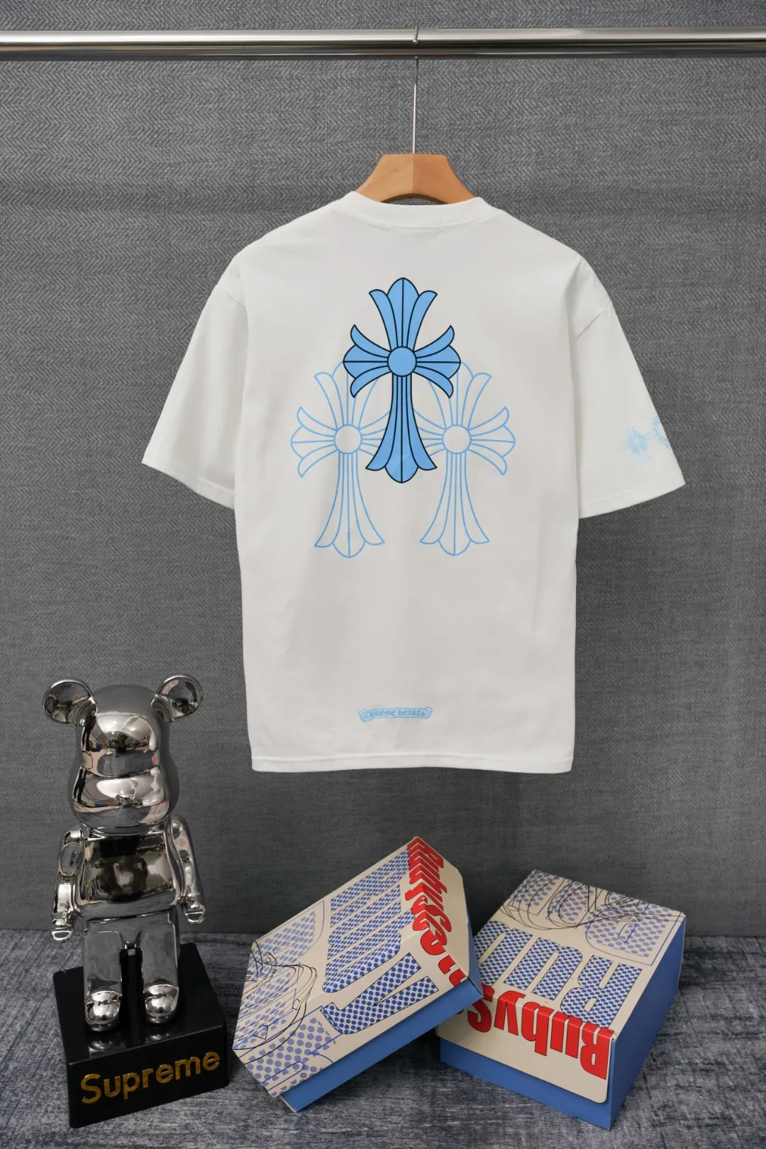 Back CH Light Blue Triple Cross Pocket T-Shirt