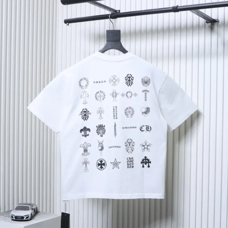 Back CH Multi Logo Print Oversized T-Shirt