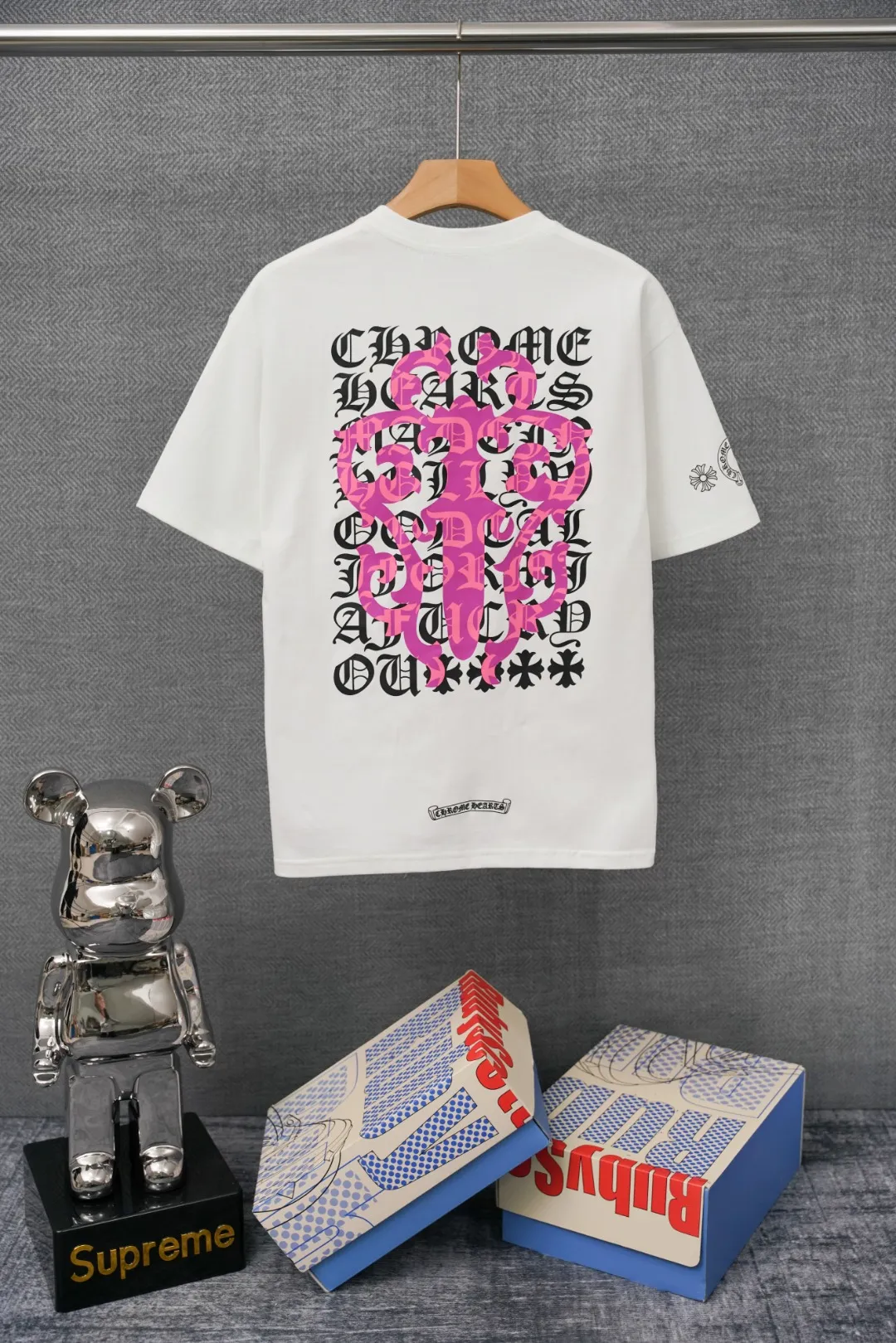 Back CH Pink Cross Monogram Graphic T-Shirt