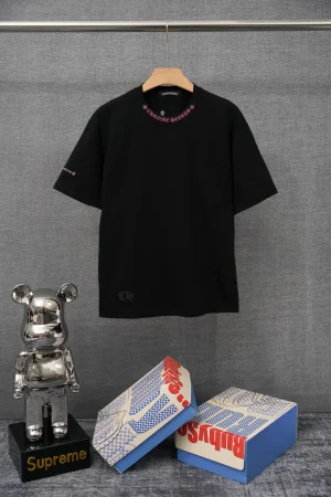 CH Pink Gothic Logo Collar Pocket T-Shirt