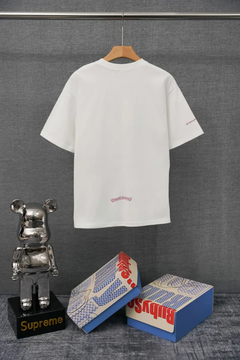 Back CH Pink Gothic Logo Collar Pocket T-Shirt