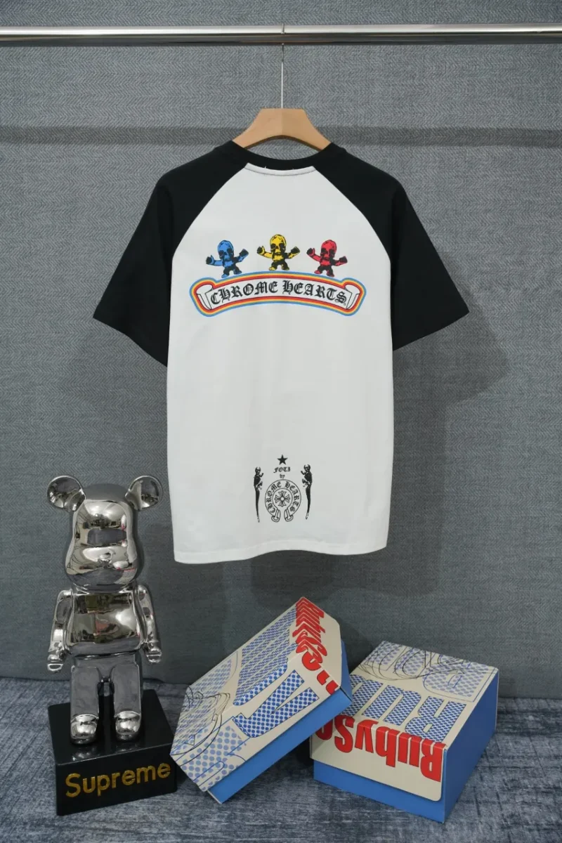 Back CH Rainbow Skull Graphic Raglan T-Shirt