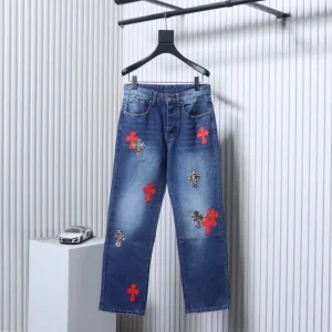 CH Red Cross Patch Straight Leg Jeans