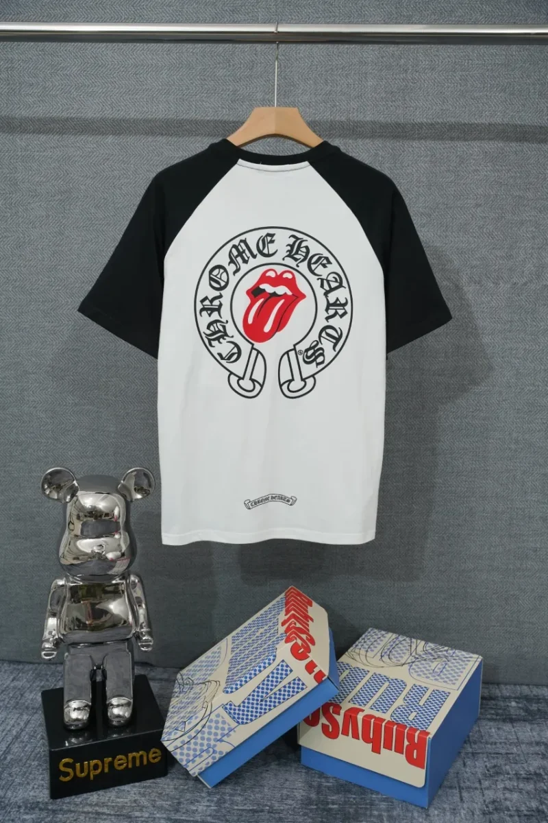 Back CH Rolling Stones Tongue Logo Raglan T-Shirt