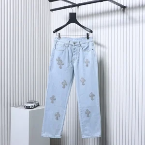 CH Silver Cross Patch Straight Leg Jeans