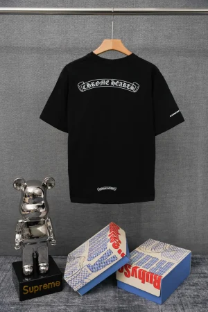 Back CH White Scroll Logo Pocket T-Shirt