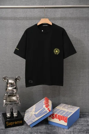 CH Yellow Gothic Letter Pocket T-Shirt