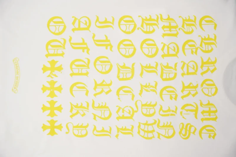 Yellow Gothic Letter Logo