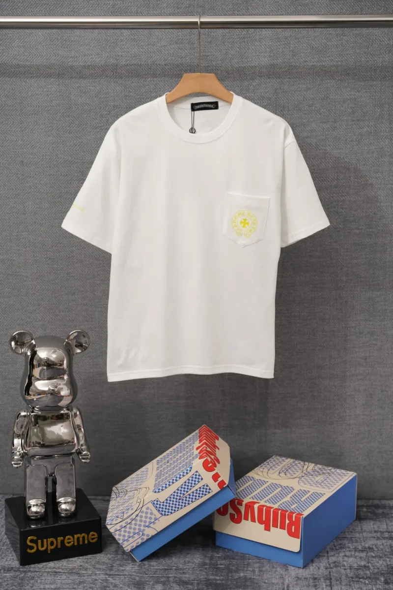 CH Yellow Gothic Letter Pocket T-Shirt