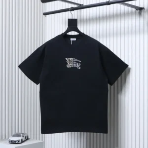 Check Embroidered Equestrian Logo T-Shirt