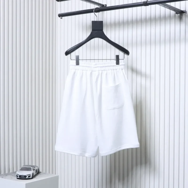 Back Circle Horse Embroidered Cotton Sweat Shorts